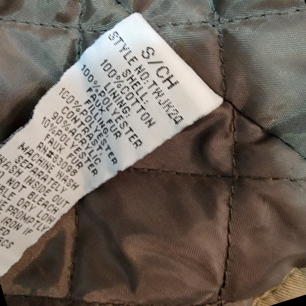 Ci Sono  Women's Camo Jacket  Size S Sherpa Quilted Lined Hooded Pink Faux Fur - Picture 8 of 14